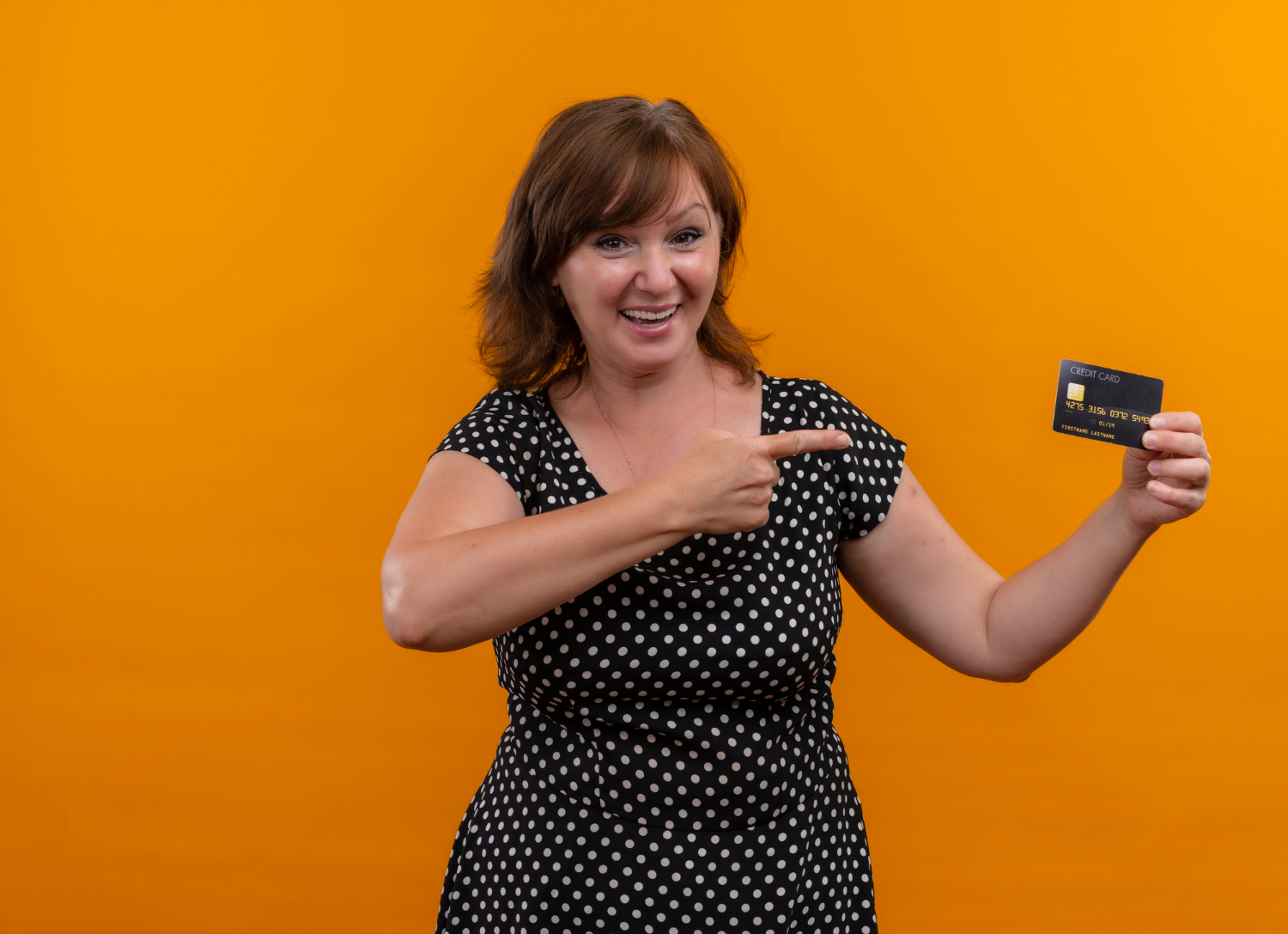 Woman happy with her Bilt Mastercard.