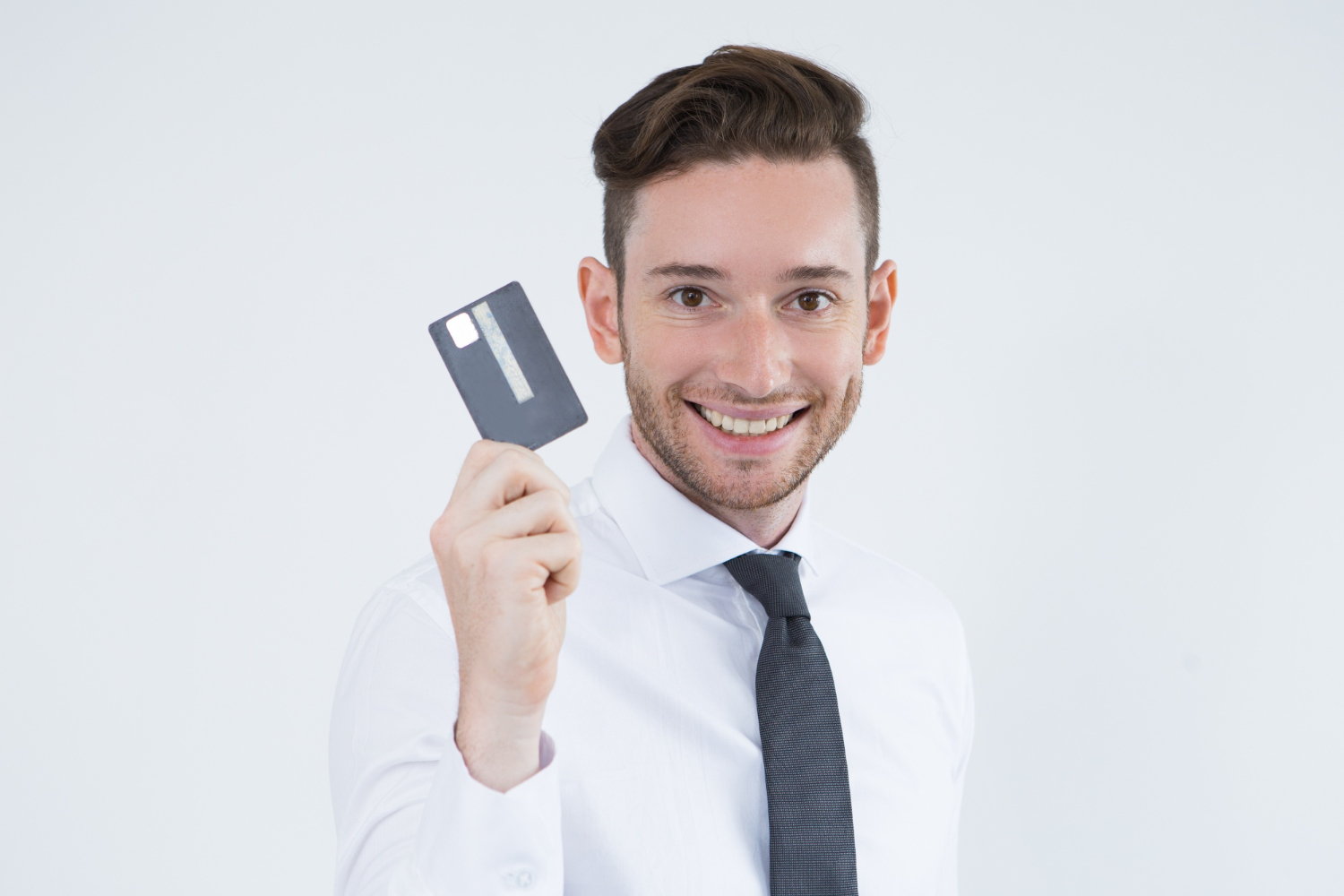 A man holding his Citi Premier Card.