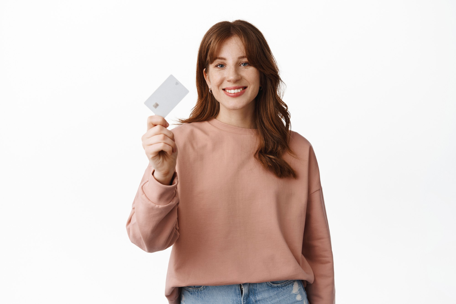 Woman using her Wells Fargo Active Cash Card.