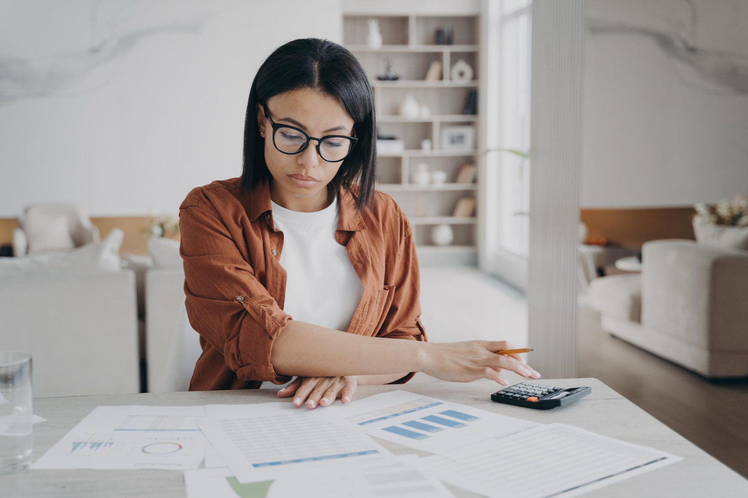 Woman learning about her personal finances.