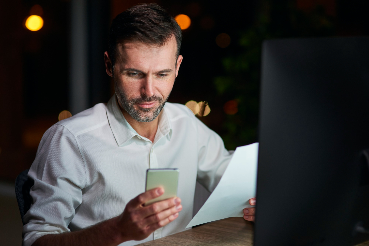 A man checking his credit bureaus reports.