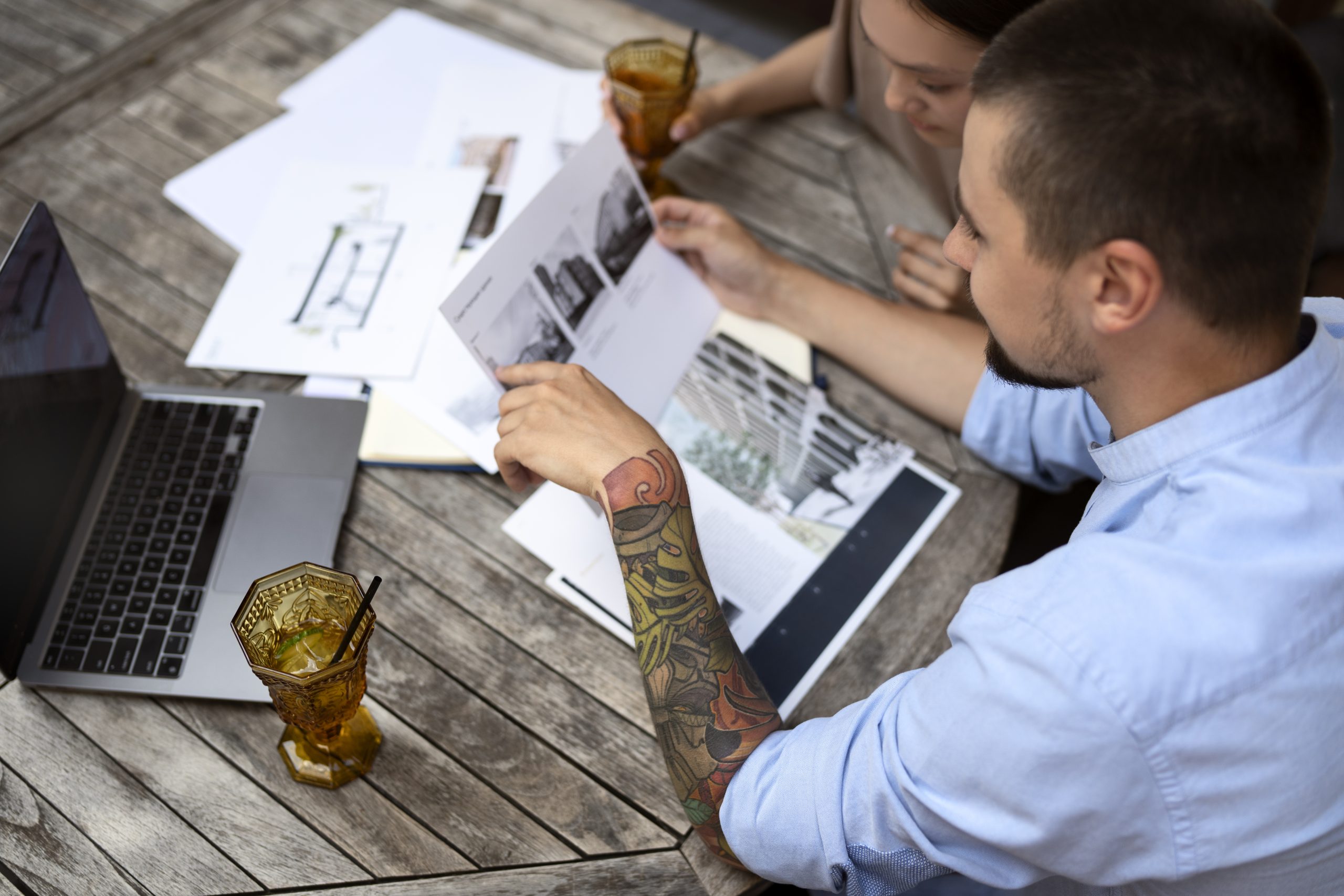 Consumer researching products with digital comparison tools